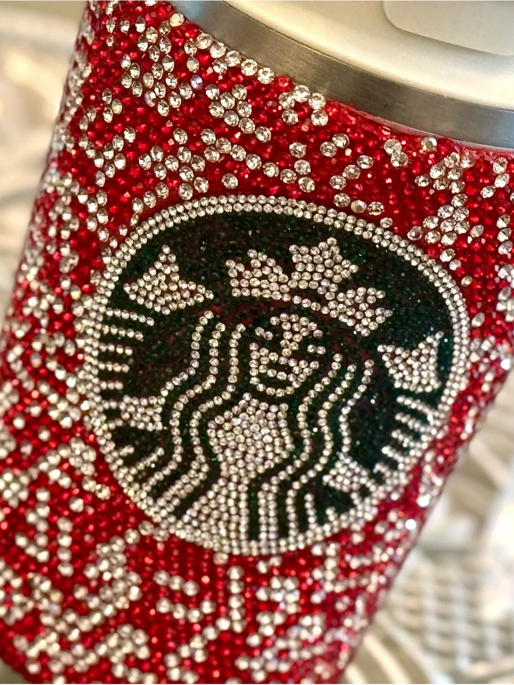 Ideal Gift !Rhinestone Crystal Embellished Temperature Check Tumblr in Beaute